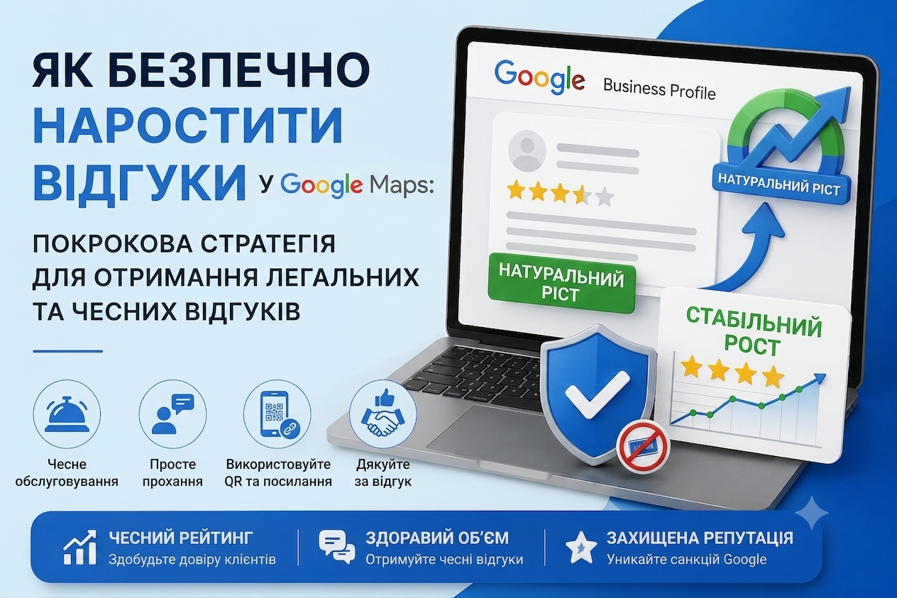 Схема безпечного нарощування відгуків Google Maps — інтервали запитів і канали збору